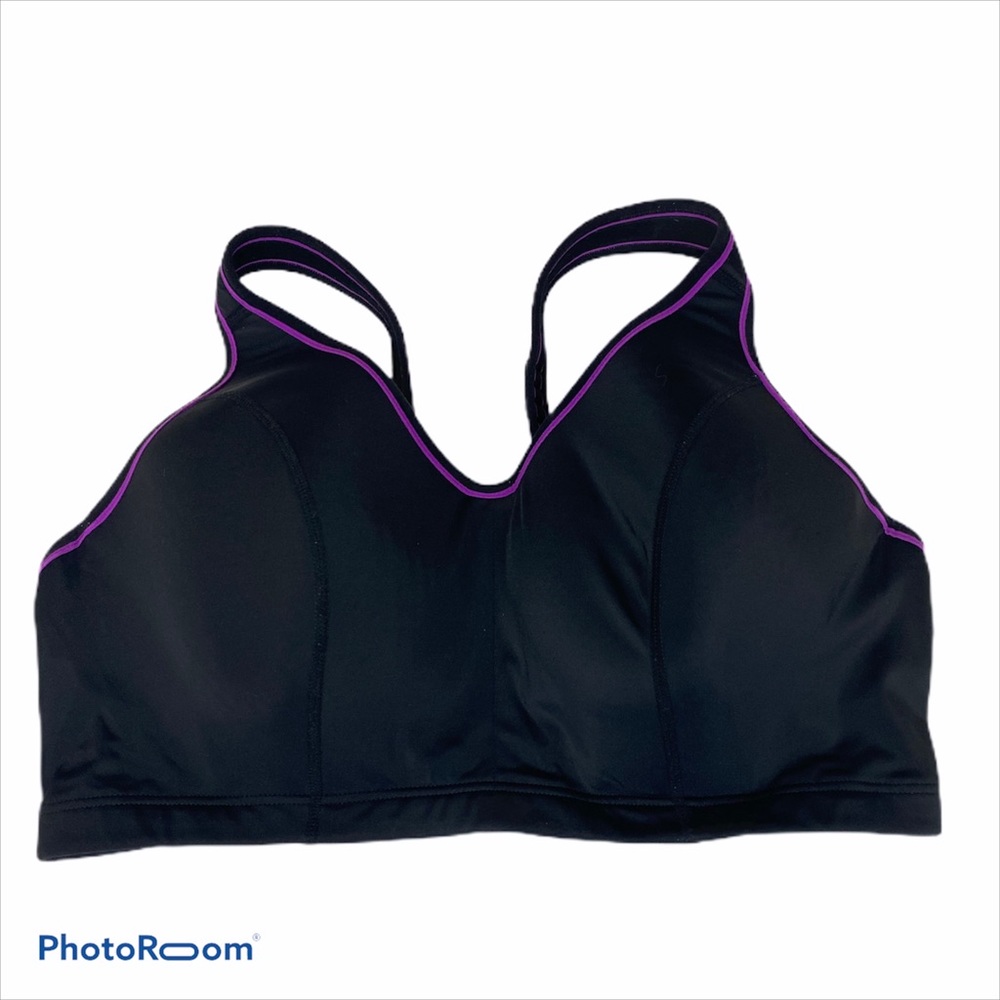 Cacique sport black purple bra 42 DDD